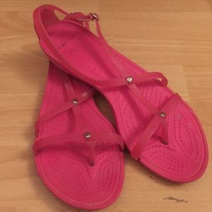 Pink Crocs Sandals